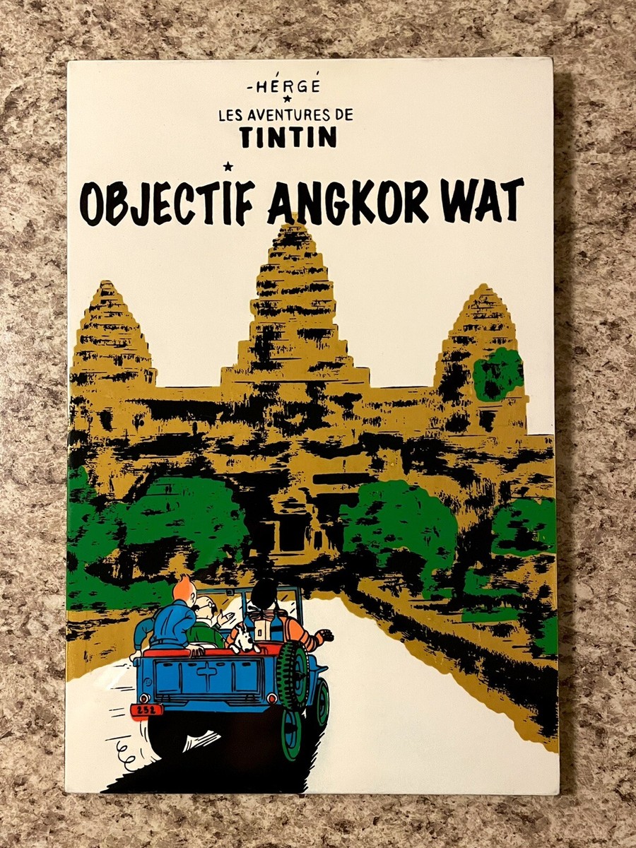 Adventures of Tintin Angkor Wat Cambodia Lacquered Wood Adventures of Tintin Angkor Wat Cambodia Lacquered Wood