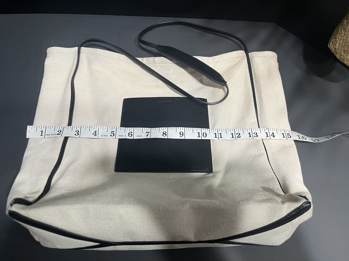 Jil Sander Tote Bag Canvas /Leather Hand/Shoulder Bag | eBay Jil Sander Tote Bag Canvas /Leather Hand/Shoulder Bag | eBay