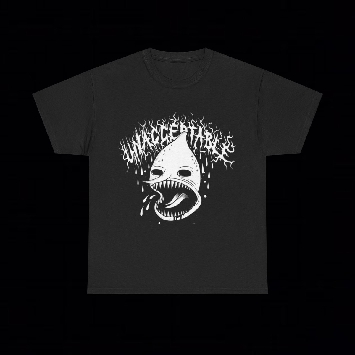 Lemongrab UNACCEPTABLE Adventure Time T Shirt black metal rock