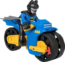 Imaginext DC Super Friends Extra Large Batman Figure and Batcycle Toy Set New