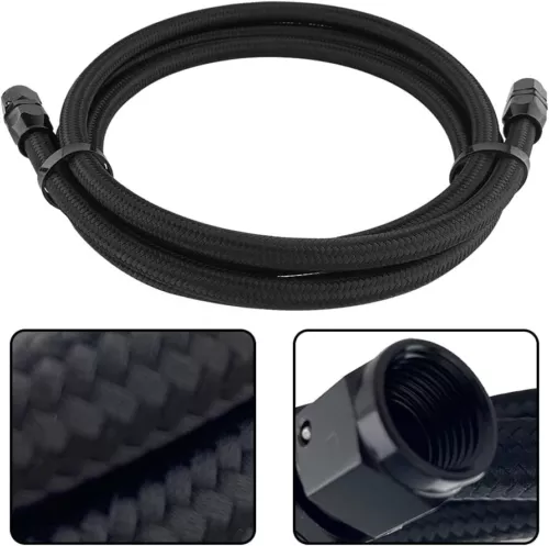 TH350 700R4 TH400 SS Braided Transmission Cool Hoses Lines Fits For Chevy Ford - Picture 5 of 9