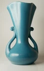 VTG Red Wing Pottery 2 Handled 7 3/4" Vase #505 Country Blue w/Cream Interior