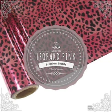 NRD Premium Thermo Heat Transfer Foil "LEOPARD PINK" 12" X 25'ft. Free Shipping