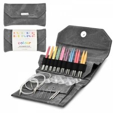  ykke Interchangeable Circular Needle Set with 3.5" Colour Tips/Grey Denim