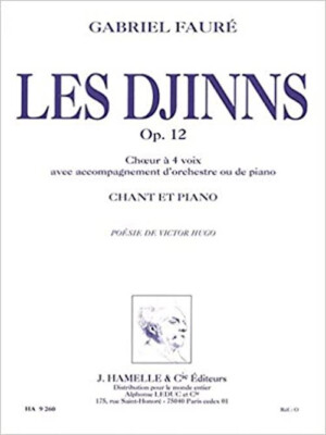 LES DJINNS OP 12 FÜR GESANG UND KLAVIER [Partitur] FAURE GABRIEL (COMP
