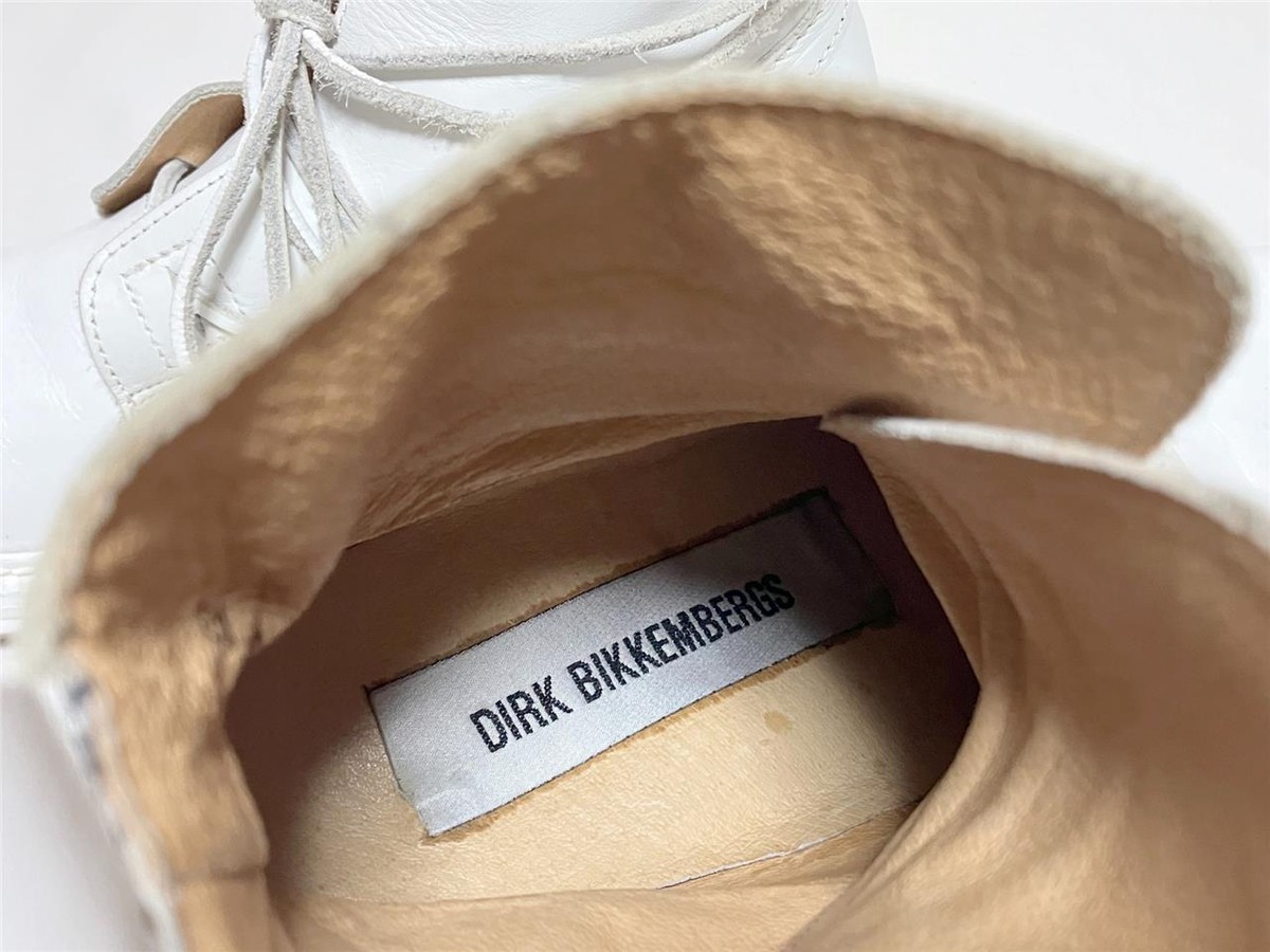 Dirk Bikkembergs White Leather Lace boots used 609 F 78 size Dirk Bikkembergs White Leather Lace boots used 609 F 78 size
