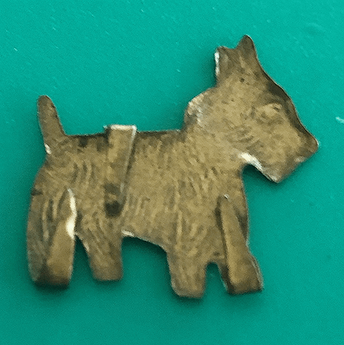 Vintage "Scottie Dog" Mini Brass Pin - Picture 2 of 2