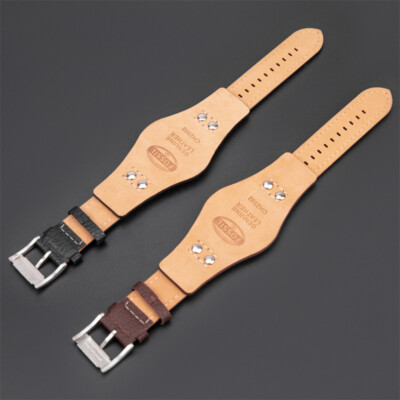 22mm Echtleder Uhrenarmband für Fossil CH2564 CH2565 Uhr Stahlschließe