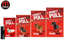 MIKKI ANTI-PULL WALKRITE  DOG WALKING HARNESS 4 SIZES w/ REFLECTIVE DOG COLLAR 