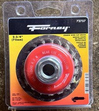 72757 Wire Cup Brush, Knotted with 5/8-Inch-11 Threaded Arbor, 2-3/4-Inch-by-.02