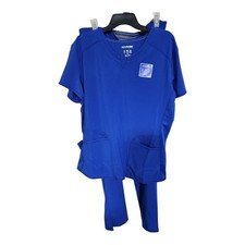 Scrubstar Performance Collection Women  s Electric Blue Scrub 2 piece Set NWT