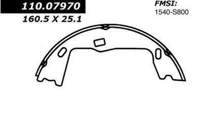 Centric Parts 111.07970 Centric Premium Parking Brake Shoes