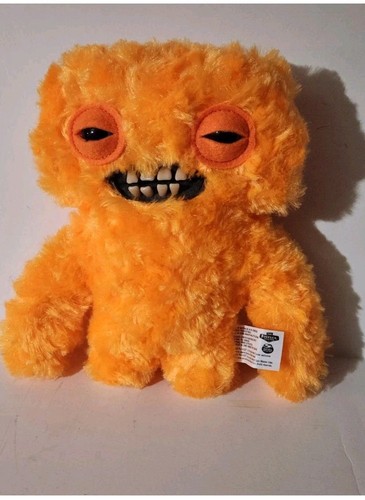 Fuggler Chaos Crew Squidge 9” Orange Fluffy Stuffed Plush Ugly Monster New - Afbeelding 2 van 5