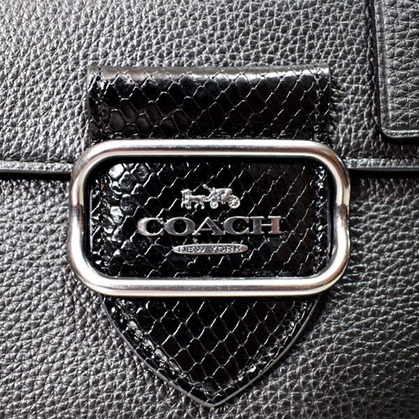 COACH Python Leather Snake Embossed Morgan Top Ha… - image 6