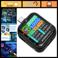 USB Cable Tester Voltmeter Power Meter 4.5-50V Touchscreen PD QC VOOC Fast Charg