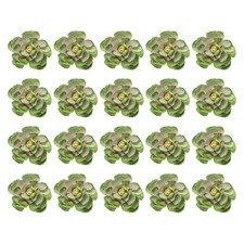 20-Pack Artificial Peonies Heads, Silk Faux Rose Head for DIY 8cm, Green 