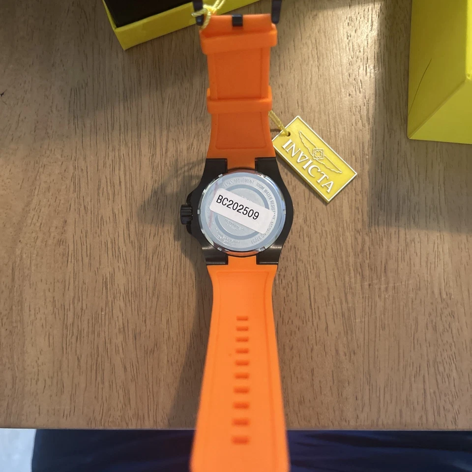 НОВЫЕ мужские Invicta 50 мм авиатор из нержавеющей стали тахометр черный циферблат часов - Изображение 2 из 4