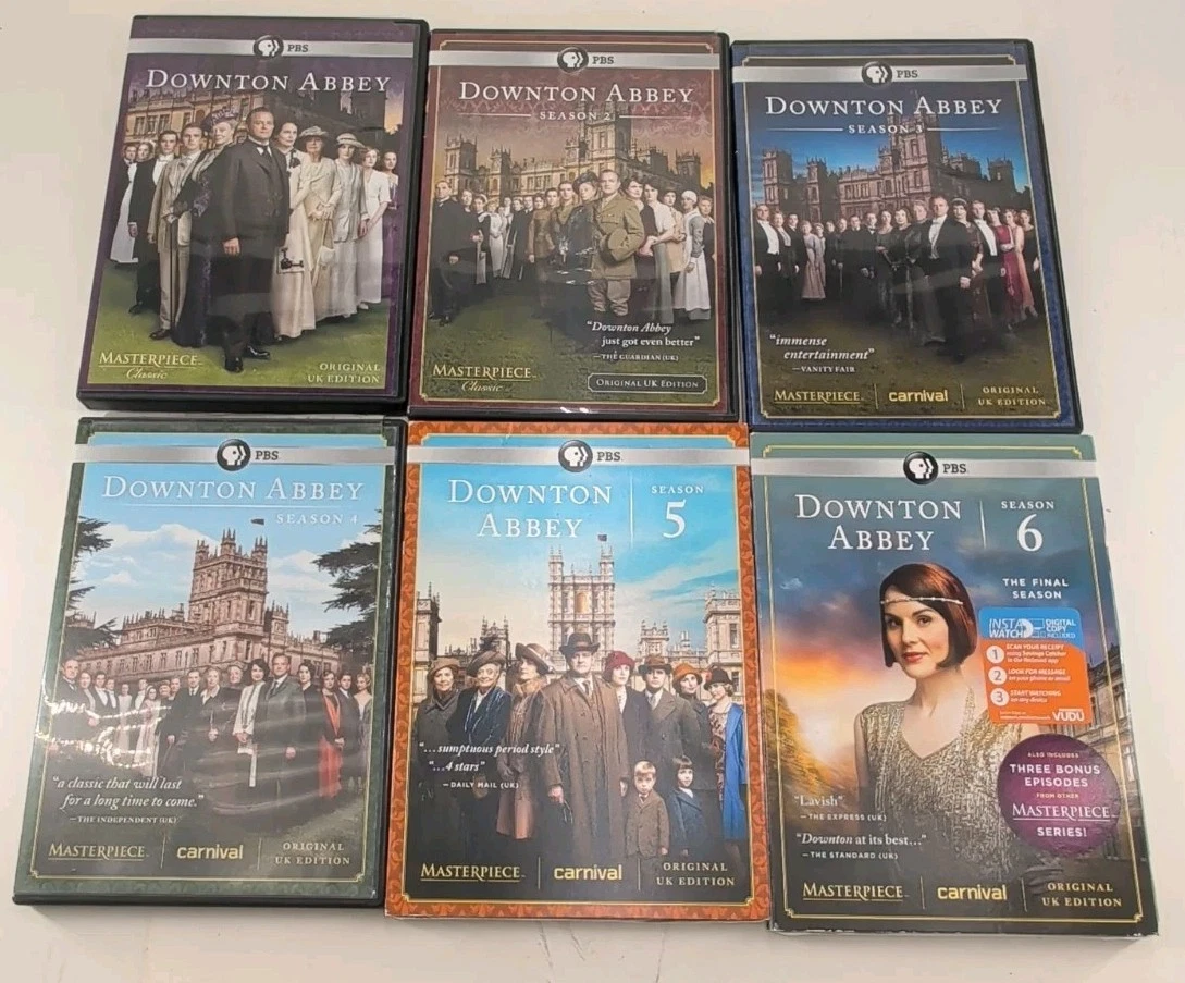 Downton Abbey Complete Series Box Set DVDs & Blu-ray Discs for