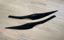 Ikon BMW E90 3-Series Headlight Eyebrows Eyelids Painted Monaco Blue Metallic