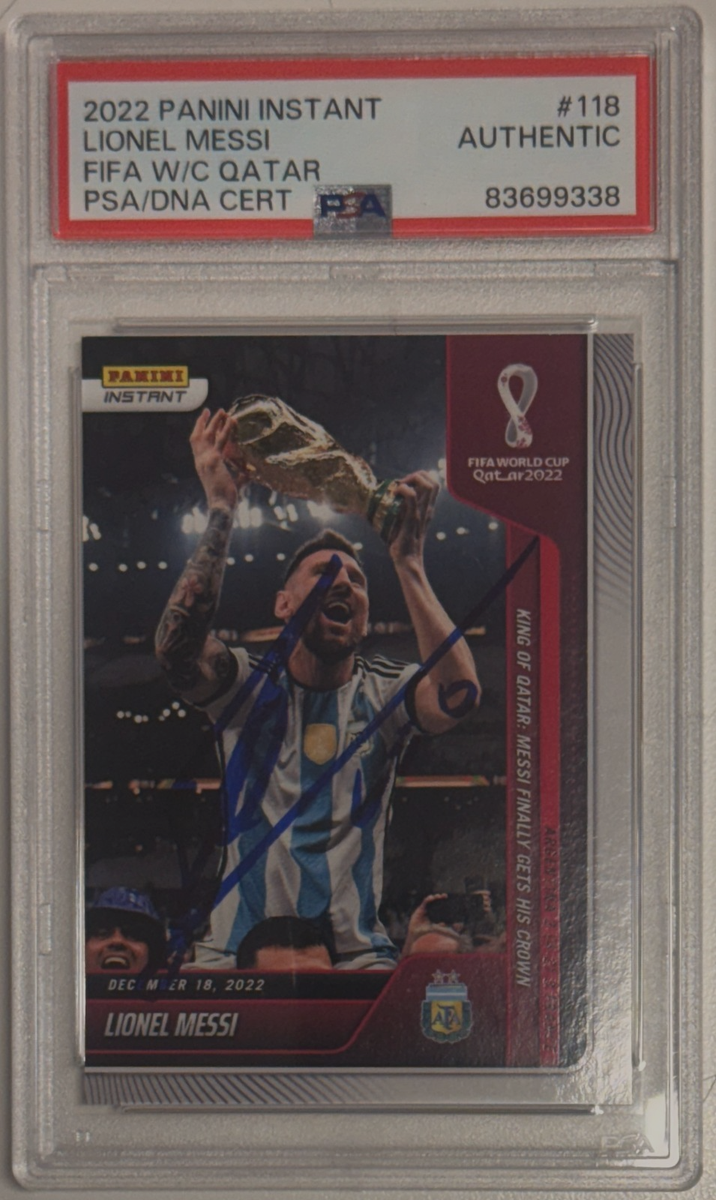 2022 Panini Instant FIFA World Cup Qatar Signed Lionel Messi