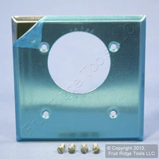 Stainless 2.15" Offset Outlet Cover Receptacle Wallplate Oven Range Dryer Welder