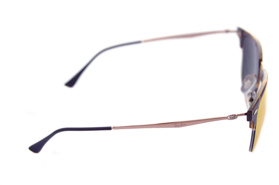 Очки солнцезащитные Ray-Ban CLUBMASTER LIGHT RAY RB8056 175/6Q 49 мм ГАВАНА ЗОЛОТИСТО-ОРАНЖЕВЫЕ - Изображение 4 из 4