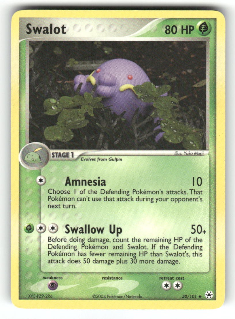 Swalot 50/101 - UC Hidden Legends Pokemon NM
