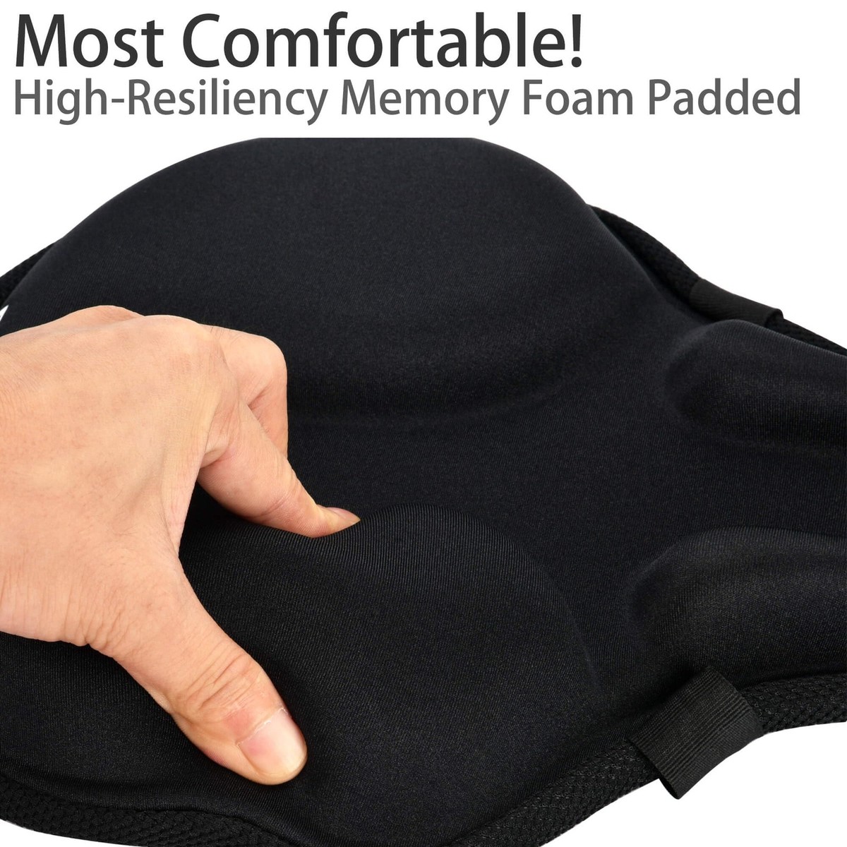 Housse de selle de vélo d'exercice confortable - DAWAY Grande housse large de selle de vélo rembourrée en mousse et gel pour femmes, hommes, tout le monde, convient aux vélos stationnaires, vélos