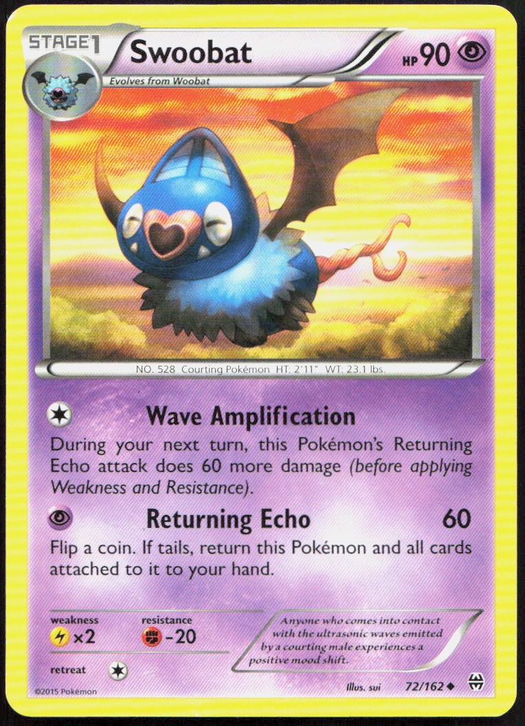 Swoobat 72/162 Uncommon BREAKthrough Pokemon