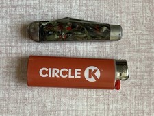 Antique HAMMER BRAND Pocket Knife 2 Blade Marble Finish