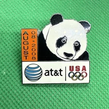 2008 Beijing Olympic Team USA Collector Pin AT&T - August 8 2008 - Panda Bear