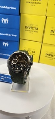 Technomarine Men's Watch Ocean Nomad Chrono Black Dial Green Strap TM-318100