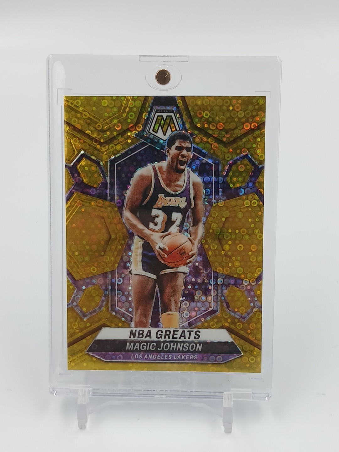 Magic Johnson 2023 Mosaic #295 NBA Greats - Fast Break Gold /10