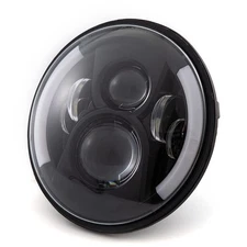 LED Motorcycle Front Headlight 7 Inch with High Low Beam White Indicator P...