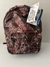 Olympia USA™ Bravo Water/Stain Resistant 18-Inch Backpack Hearts New!