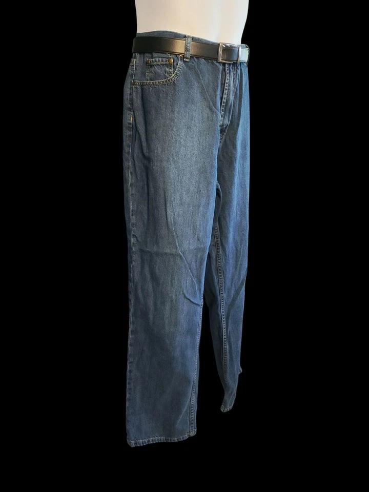 Мужские повседневные джинсы из синей джинсовой ткани с широкими штанинами Nautica  - Изображение 4 из 4