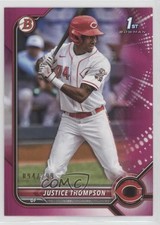 2022 Bowman Prospects Fuchsia Border 94/299 Justice Thompson #BP-59 2l4