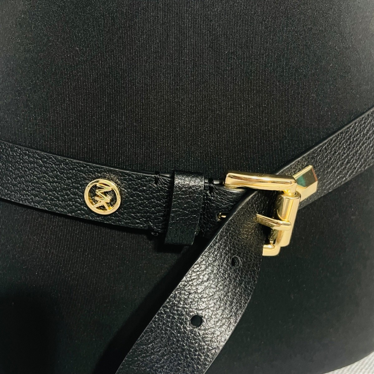 MICHAEL KORS STUDDED LOGO LEATHER BELT NWT Women main image 2