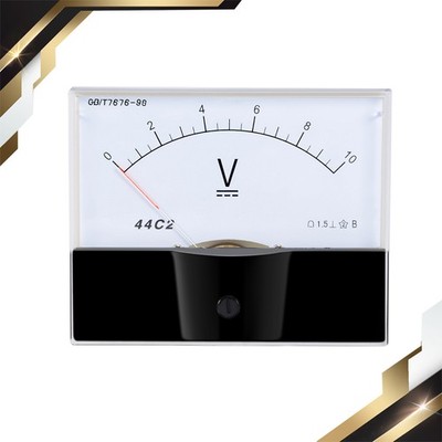 DC 0-10V Analog Panel Voltage Gauge Volts Meter 44C2 1.5% Error