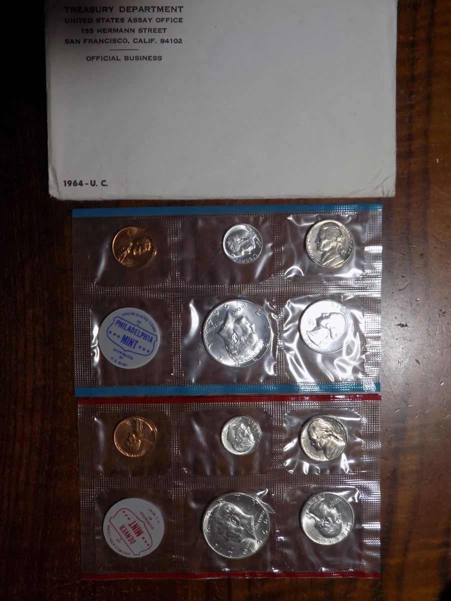 1964 银质美国硬币铸币厂套装| eBay