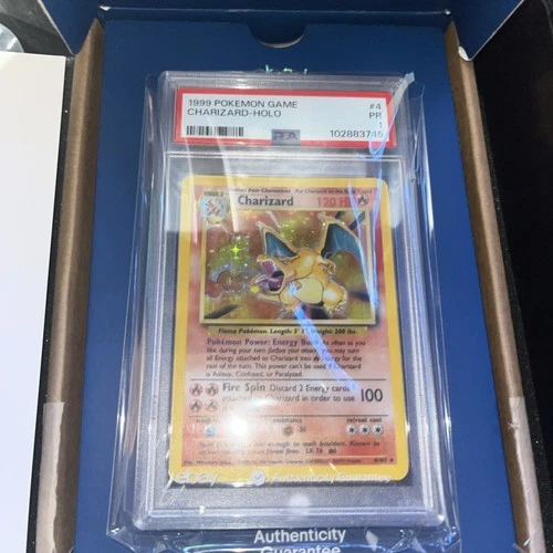 1999 POKEMON BASE SET UNLIMITED #4 CHARIZARD-HOLO PSA 1