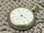 pocket watch ELGIN 74  open face c 1894  11  jewels  18s ORESILVER case