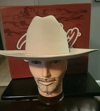 Bailey 100X Pure Beaver Cowboy Hat 7  Cream Made in USA NEW 