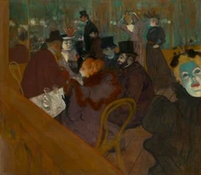 At the Moulin Rouge : Henri de Toulouse-Lautrec : 13x19 Archival Art Print
