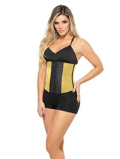 Ann Chery 2040 Metallic Gold Workout Latex Waist Cincher
