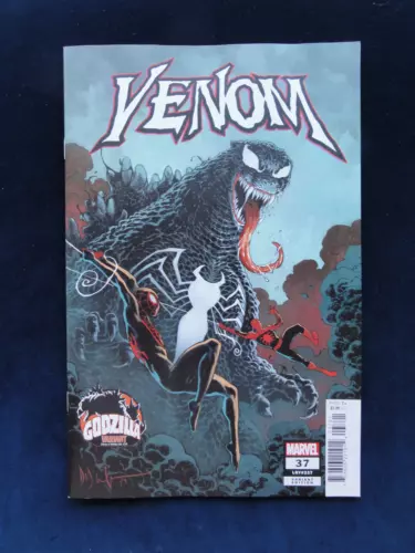 VENOM #37 (2024) GODZILLA VARIANT COVER BY DAVE WACHTER!