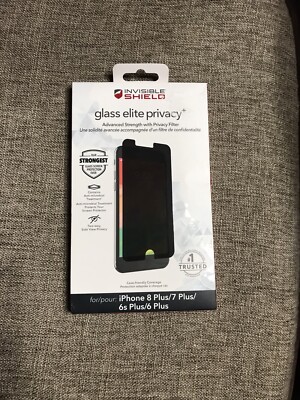 Brand New ZAGG iPhone 6+/6s+/7+/8+ Invisible Shield Glass Elite Privacy Screen