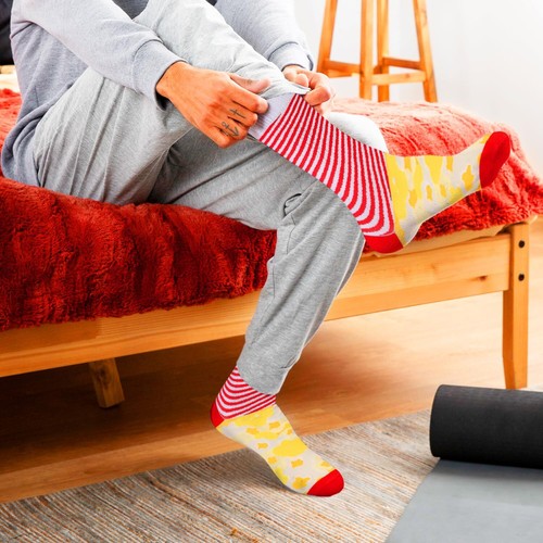 Funny Socks Burger HotDog Tacos Popcorn Socks Box Novelty Food Unique Men Women - Picture 12 of 17
