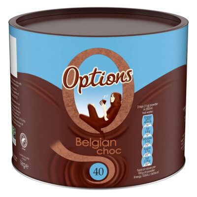Options Hot Chocolate Drink Creamy Smooth Rich 1kg
