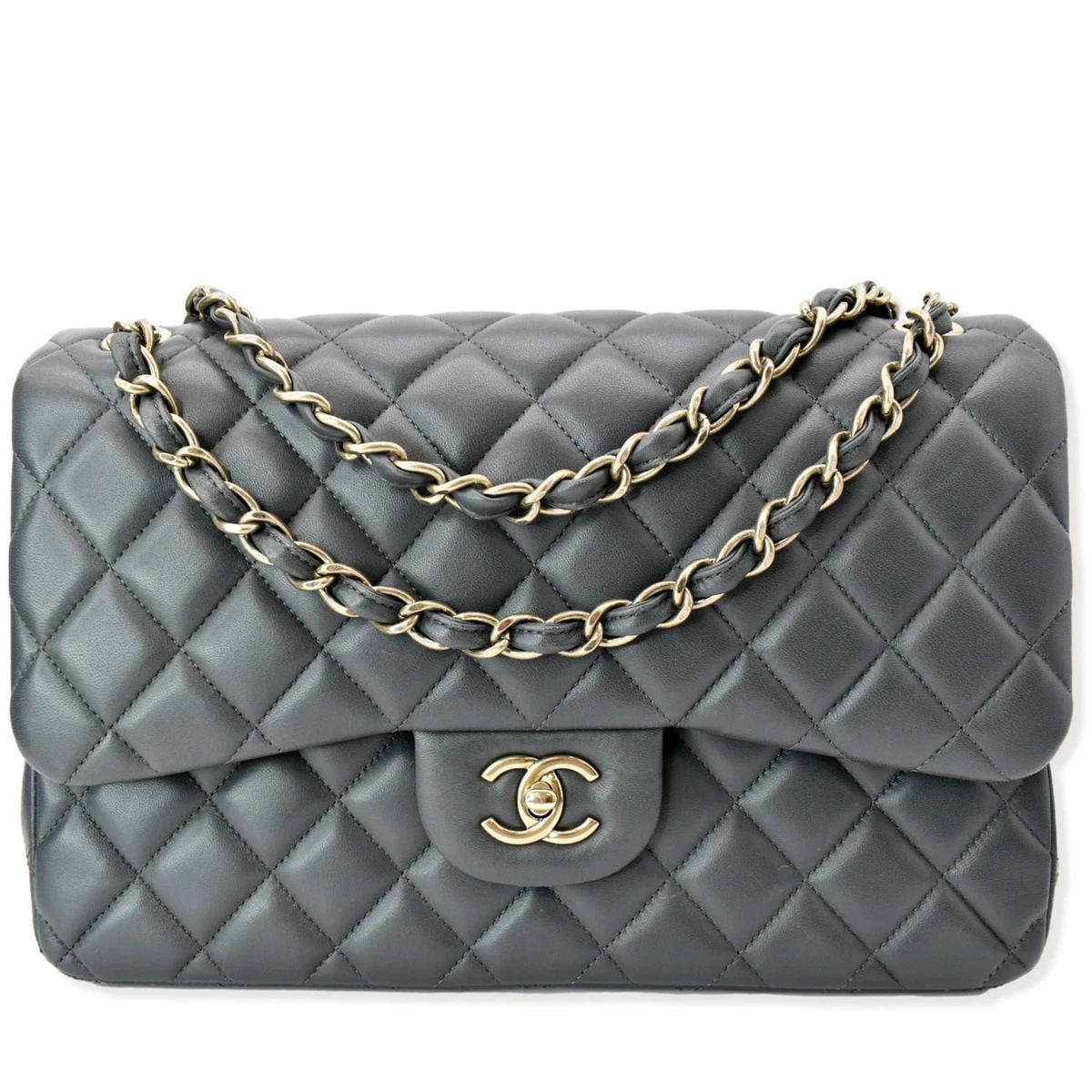 chanel double flap black caviar bag